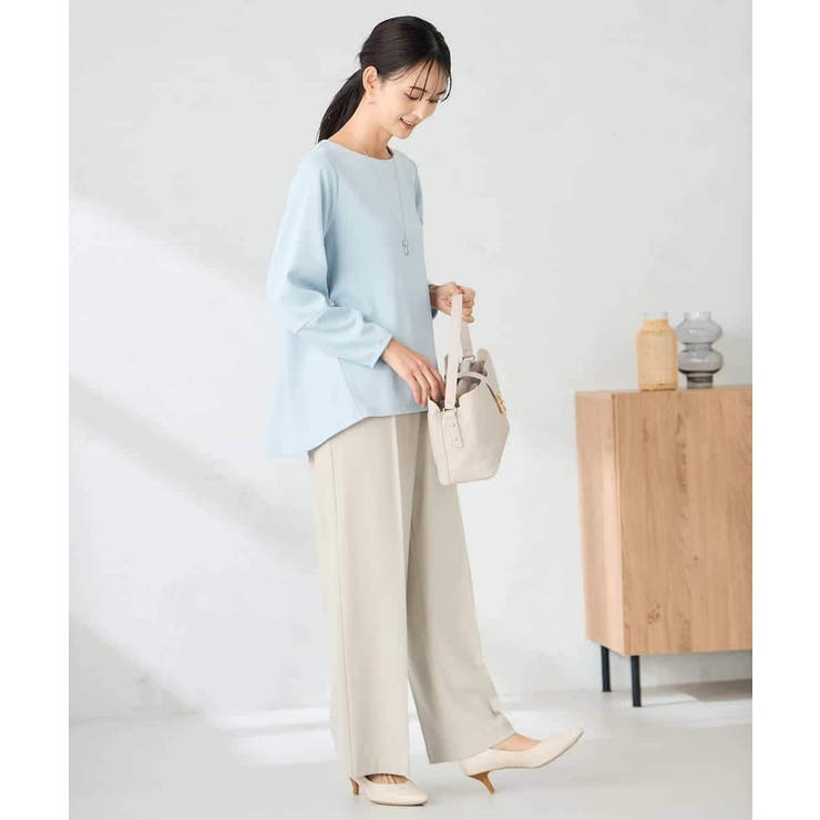 【イージーケア/洗える/ストレッチ】裏起毛美ラクるイージーワイドパンツ | a.v.v【WOMEN】 | 詳細画像25 