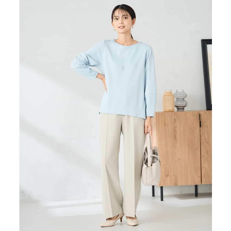 【イージーケア/洗える/ストレッチ】裏起毛美ラクるイージーワイドパンツ | a.v.v【WOMEN】 | 詳細画像26 