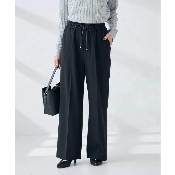 【イージーケア/洗える/ストレッチ】裏起毛美ラクるイージーワイドパンツ | a.v.v【WOMEN】 | 詳細画像27 