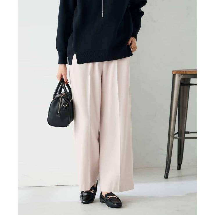 【イージーケア/洗える/ストレッチ】裏起毛美ラクるイージーワイドパンツ | a.v.v【WOMEN】 | 詳細画像3 