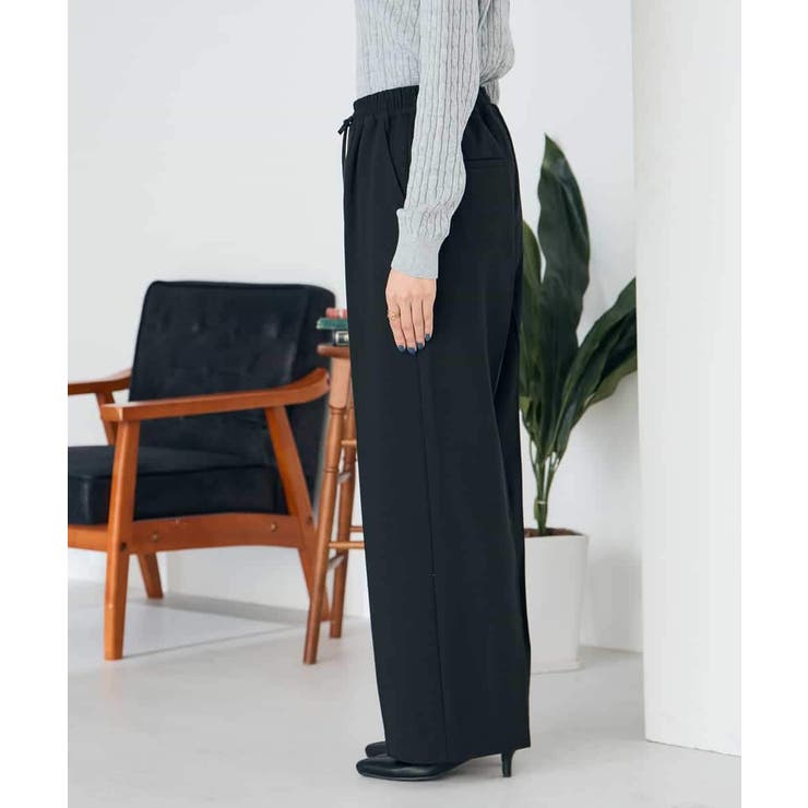 【イージーケア/洗える/ストレッチ】裏起毛美ラクるイージーワイドパンツ | a.v.v【WOMEN】 | 詳細画像34 