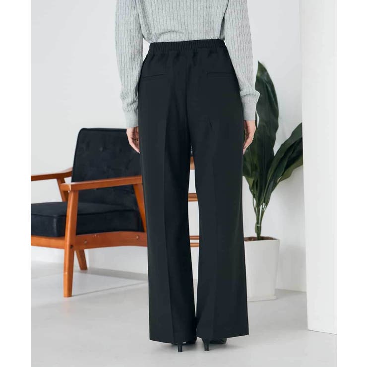 【イージーケア/洗える/ストレッチ】裏起毛美ラクるイージーワイドパンツ | a.v.v【WOMEN】 | 詳細画像35 