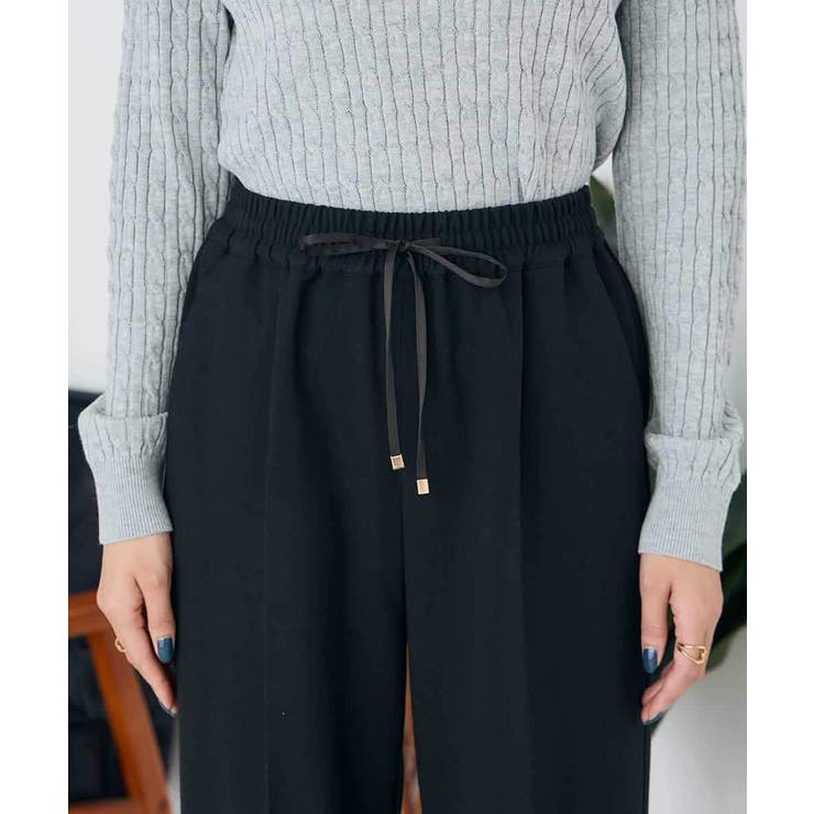 【イージーケア/洗える/ストレッチ】裏起毛美ラクるイージーワイドパンツ | a.v.v【WOMEN】 | 詳細画像36 