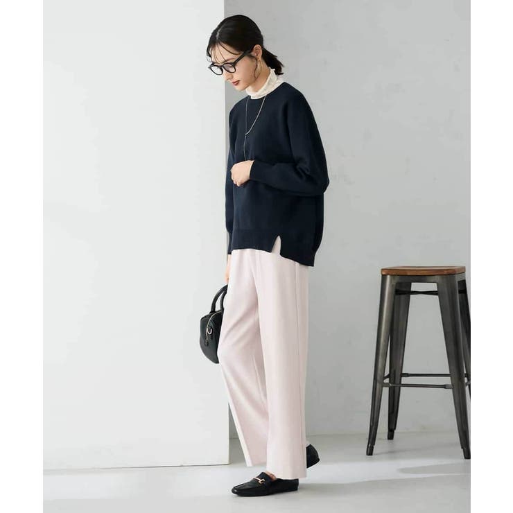 【イージーケア/洗える/ストレッチ】裏起毛美ラクるイージーワイドパンツ | a.v.v【WOMEN】 | 詳細画像6 