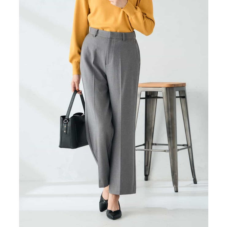 【イージーケア/洗える/ストレッチ】裏起毛美ラクるスッキリ見えストレートパンツ | a.v.v【WOMEN】 | 詳細画像10 