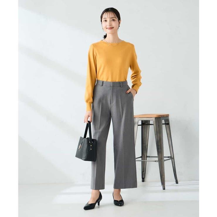 【イージーケア/洗える/ストレッチ】裏起毛美ラクるスッキリ見えストレートパンツ | a.v.v【WOMEN】 | 詳細画像11 