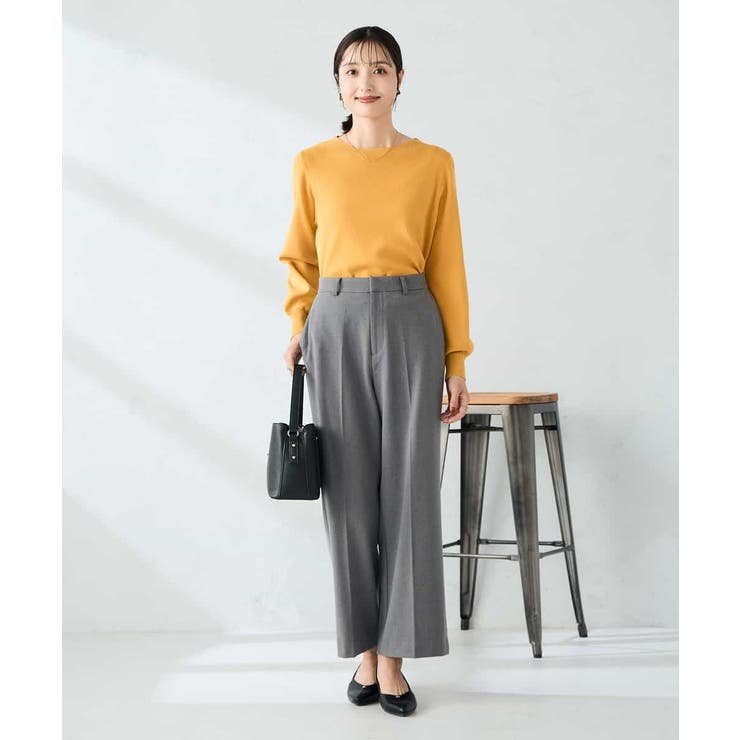 【イージーケア/洗える/ストレッチ】裏起毛美ラクるスッキリ見えストレートパンツ | a.v.v【WOMEN】 | 詳細画像14 