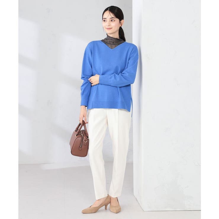 【イージーケア/洗える/ストレッチ】裏起毛美ラクるスッキリ見えテーパードパンツ | a.v.v【WOMEN】 | 詳細画像12 