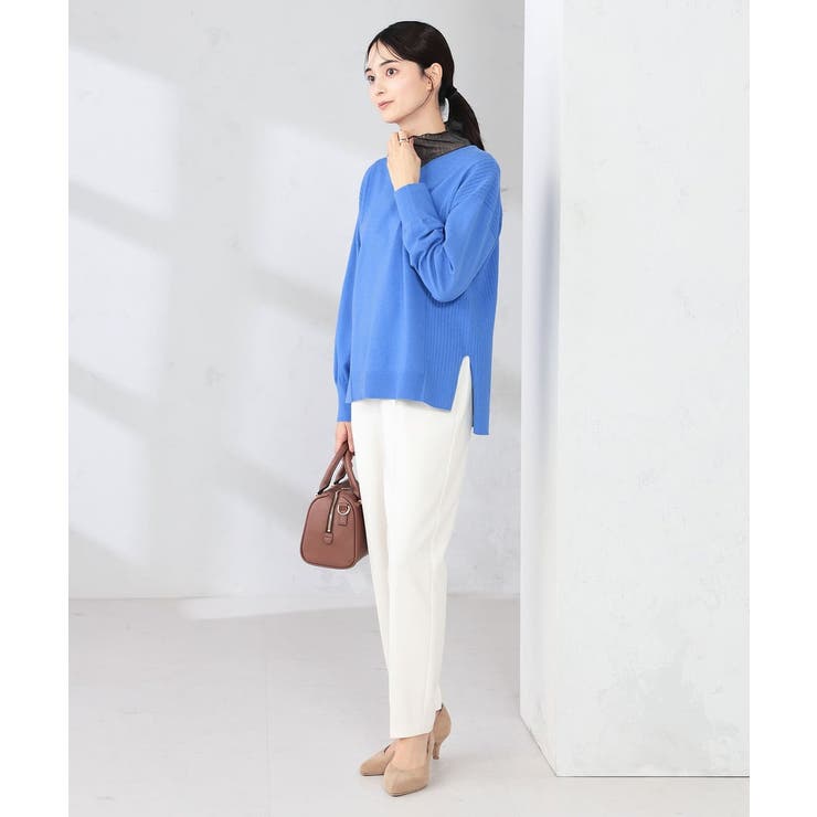 【イージーケア/洗える/ストレッチ】裏起毛美ラクるスッキリ見えテーパードパンツ | a.v.v【WOMEN】 | 詳細画像13 