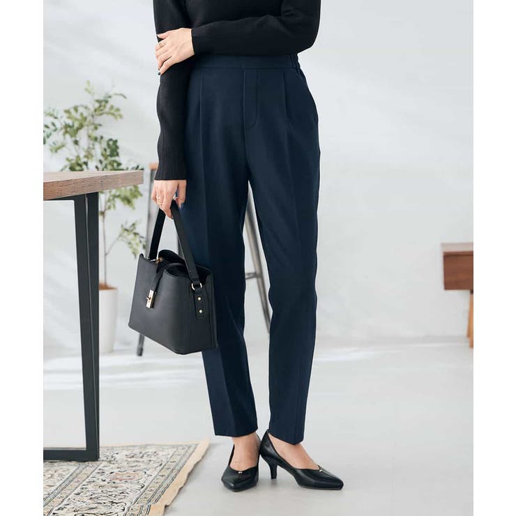 【イージーケア/洗える/ストレッチ】裏起毛美ラクるスッキリ見えテーパードパンツ | a.v.v【WOMEN】 | 詳細画像2 