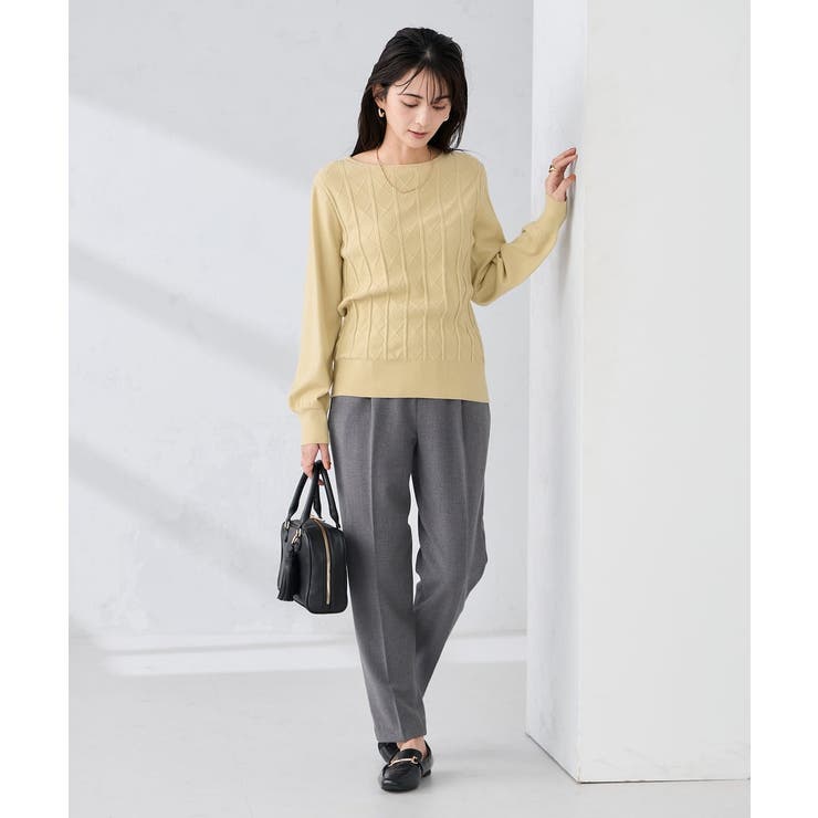 【イージーケア/洗える/ストレッチ】裏起毛美ラクるスッキリ見えテーパードパンツ | a.v.v【WOMEN】 | 詳細画像20 