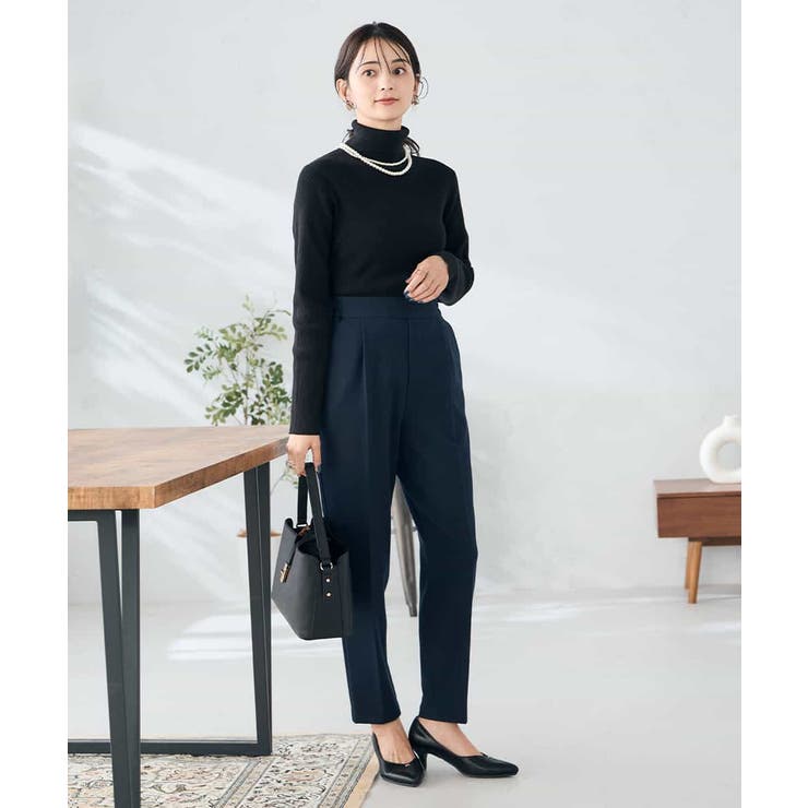 【イージーケア/洗える/ストレッチ】裏起毛美ラクるスッキリ見えテーパードパンツ | a.v.v【WOMEN】 | 詳細画像3 