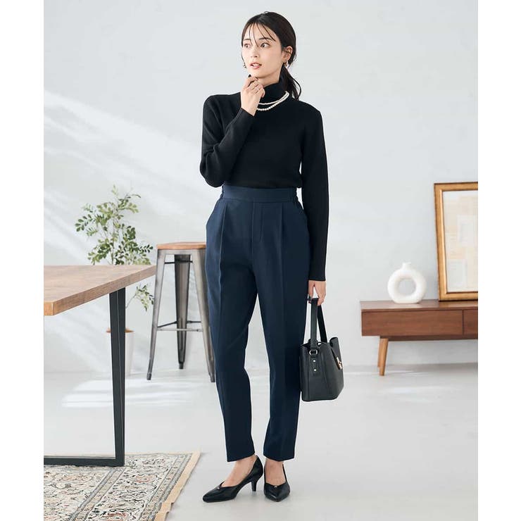 【イージーケア/洗える/ストレッチ】裏起毛美ラクるスッキリ見えテーパードパンツ | a.v.v【WOMEN】 | 詳細画像4 