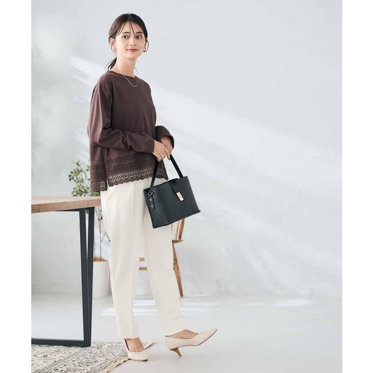 【イージーケア/洗える/ストレッチ】裏起毛美ラクるスッキリ見えテーパードパンツ | a.v.v【WOMEN】 | 詳細画像8 