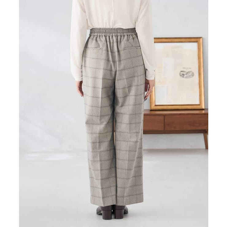 裏起毛美ラクるスッキリ見えチェックワイドパンツ | a.v.v【WOMEN】 | 詳細画像17 