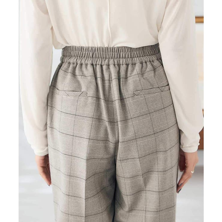 裏起毛美ラクるスッキリ見えチェックワイドパンツ | a.v.v【WOMEN】 | 詳細画像19 