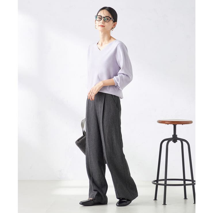 【洗える】ツイード美ラクるスッキリ見えワイドパンツ | a.v.v【WOMEN】 | 詳細画像11 