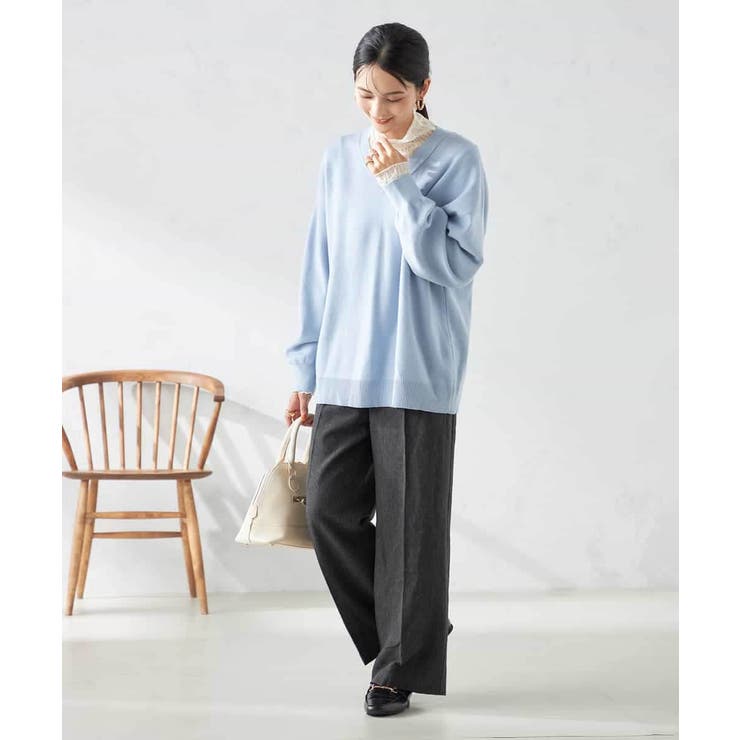 【洗える】ツイード美ラクるスッキリ見えワイドパンツ | a.v.v【WOMEN】 | 詳細画像14 