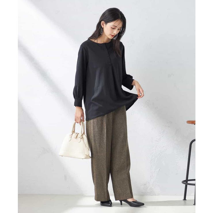 【洗える】ツイード美ラクるスッキリ見えワイドパンツ | a.v.v【WOMEN】 | 詳細画像3 