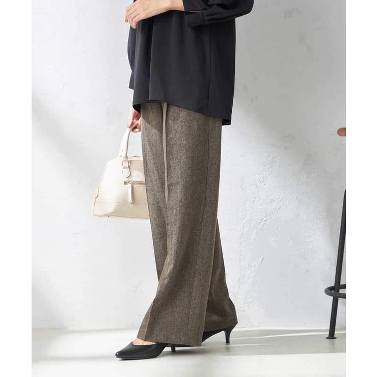 【洗える】ツイード美ラクるスッキリ見えワイドパンツ | a.v.v【WOMEN】 | 詳細画像4 