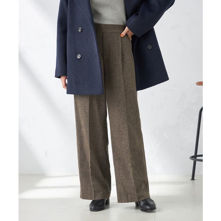 【洗える】ツイード美ラクるスッキリ見えワイドパンツ | a.v.v【WOMEN】 | 詳細画像6 