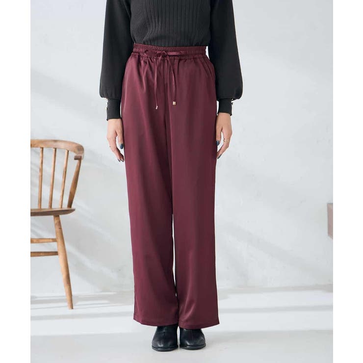 サテンワイドパンツ | a.v.v【WOMEN】 | 詳細画像14 