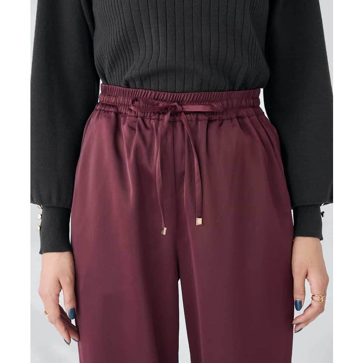 サテンワイドパンツ | a.v.v【WOMEN】 | 詳細画像17 