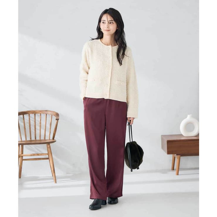 サテンワイドパンツ | a.v.v【WOMEN】 | 詳細画像4 