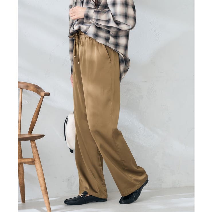 サテンワイドパンツ | a.v.v【WOMEN】 | 詳細画像9 