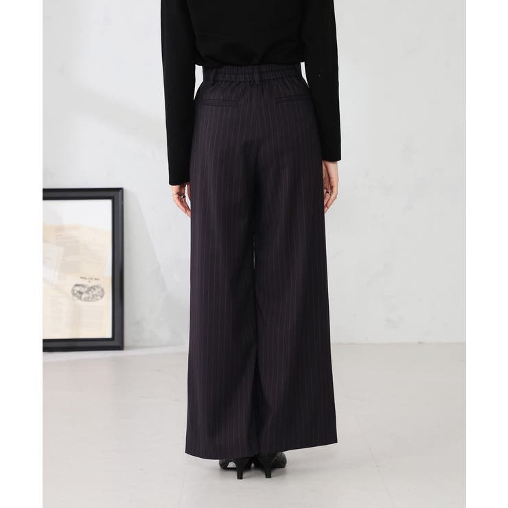 ストライプタックワイドパンツ | a.v.v【WOMEN】 | 詳細画像17 