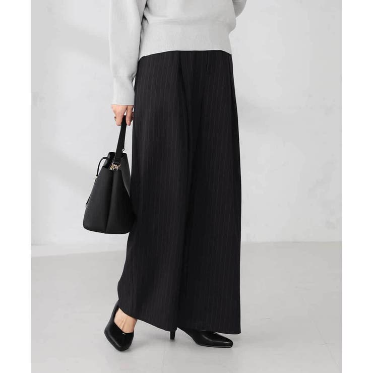 ストライプタックワイドパンツ | a.v.v【WOMEN】 | 詳細画像4 