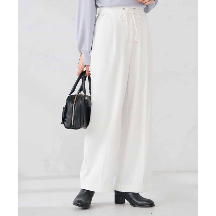 【WEB限定】裏起毛ウエストハトメドロストワイドパンツ | a.v.v【WOMEN】 | 詳細画像10 