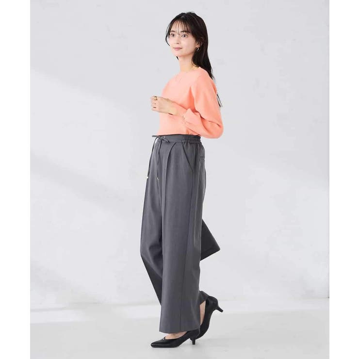 【WEB限定】裏起毛ウエストハトメドロストワイドパンツ | a.v.v【WOMEN】 | 詳細画像28 