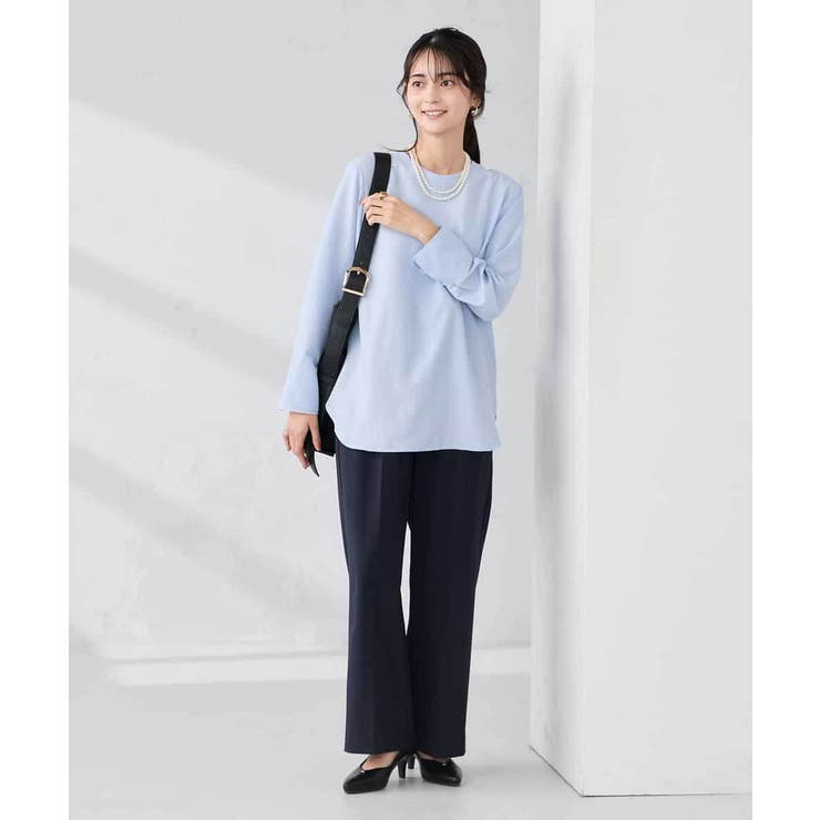 【WEB限定】裏起毛ウエストハトメドロストワイドパンツ | a.v.v【WOMEN】 | 詳細画像6 