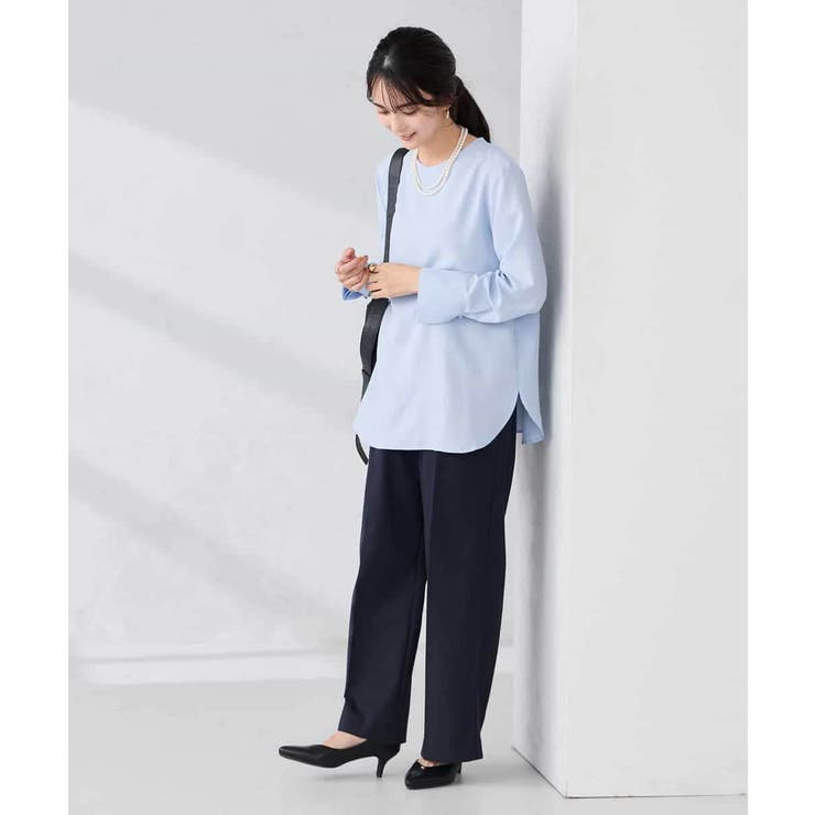 【WEB限定】裏起毛ウエストハトメドロストワイドパンツ | a.v.v【WOMEN】 | 詳細画像7 