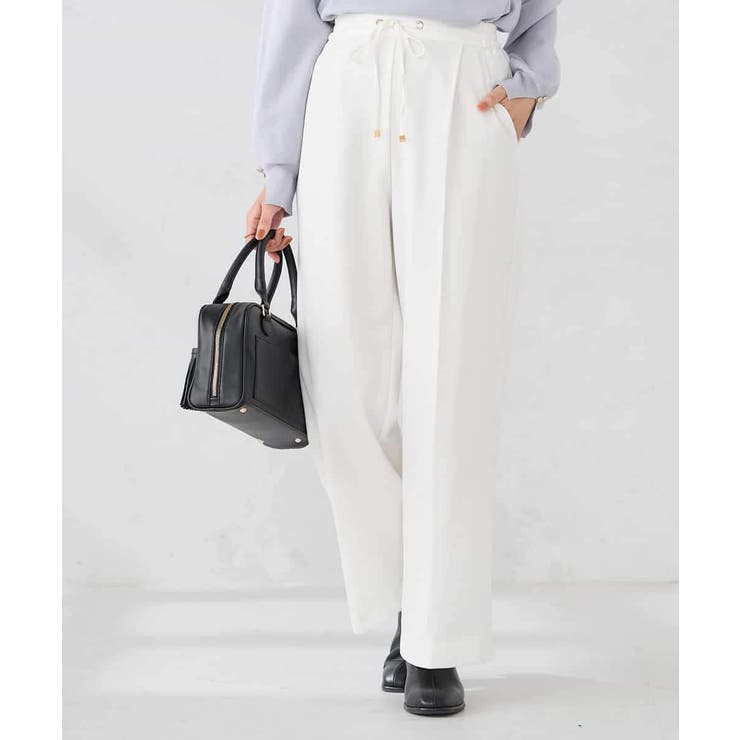 【WEB限定】裏起毛ウエストハトメドロストワイドパンツ | a.v.v【WOMEN】 | 詳細画像9 