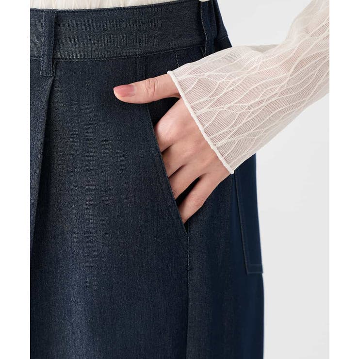 【洗える】デニムライクワイドパンツ | a.v.v【WOMEN】 | 詳細画像16 