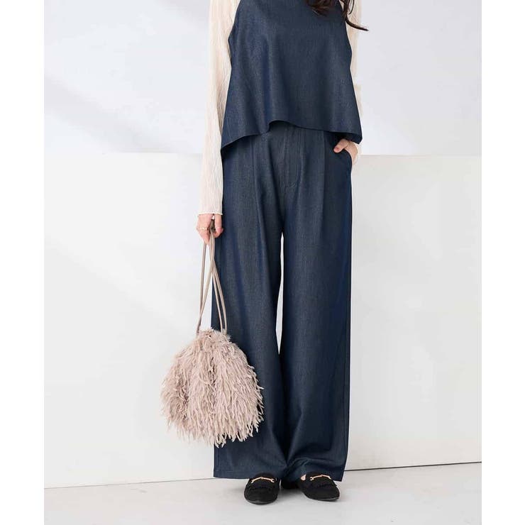 【洗える】デニムライクワイドパンツ | a.v.v【WOMEN】 | 詳細画像2 