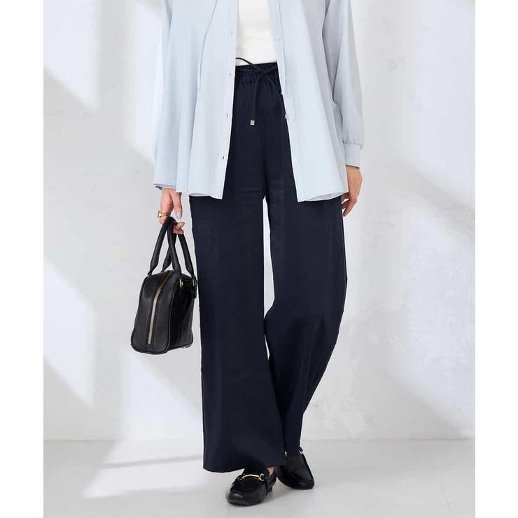 【洗える】サテンワイドパンツ | a.v.v【WOMEN】 | 詳細画像1 