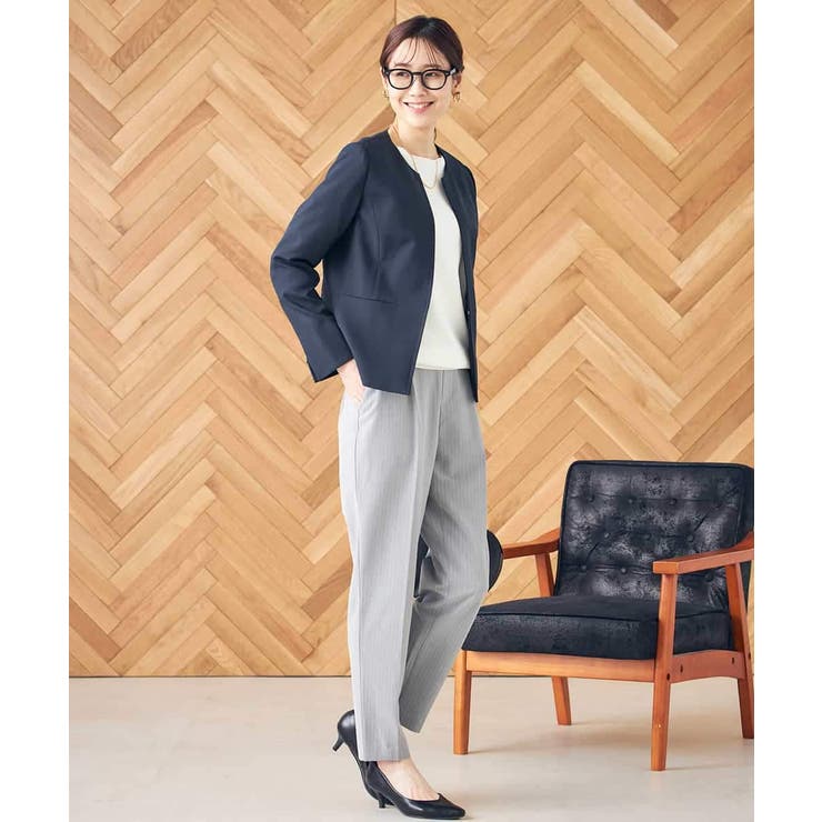 【イージーケア/ストレッチ】美ラクるスッキリ見えテーパードパンツ | a.v.v【WOMEN】 | 詳細画像25 