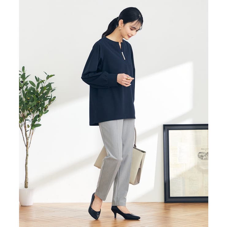 【イージーケア/ストレッチ】美ラクるスッキリ見えテーパードパンツ | a.v.v【WOMEN】 | 詳細画像31 