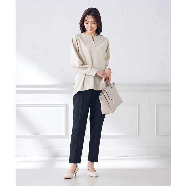 【イージーケア/ストレッチ】美ラクるスッキリ見えテーパードパンツ | a.v.v【WOMEN】 | 詳細画像38 