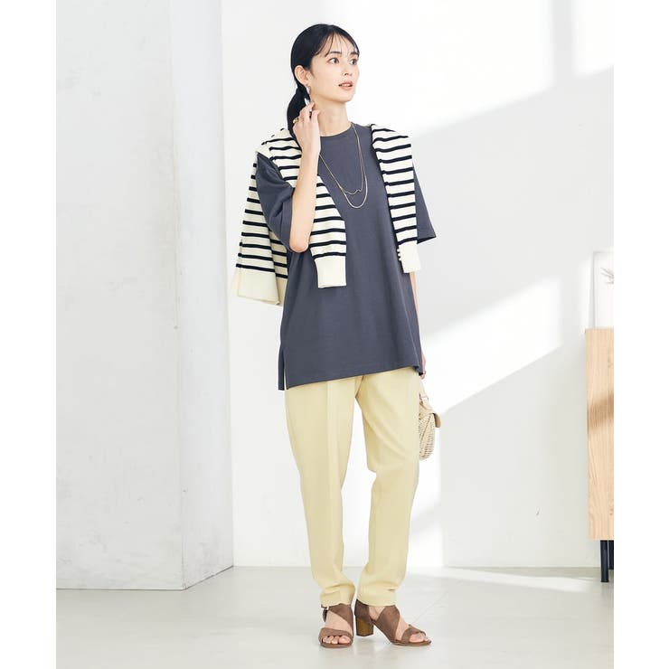 【イージーケア/ストレッチ】美ラクるスッキリ見えテーパードパンツ | a.v.v【WOMEN】 | 詳細画像9 