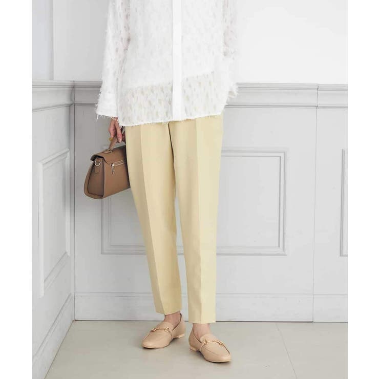 ライトイエロー | 【イージーケア/ストレッチ】美ラクるスッキリ見えテーパードパンツ | a.v.v【WOMEN】