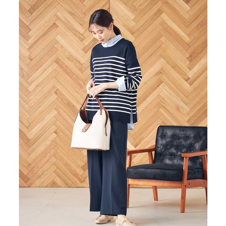 【イージーケア/ストレッチ】美ラクるスッキリ見えワイドパンツ | a.v.v【WOMEN】 | 詳細画像13 