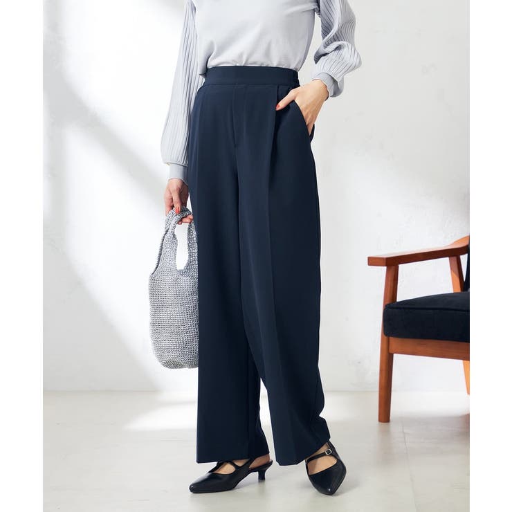 【イージーケア/ストレッチ】美ラクるスッキリ見えワイドパンツ | a.v.v【WOMEN】 | 詳細画像15 