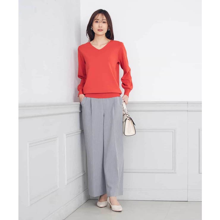 【イージーケア/ストレッチ】美ラクるスッキリ見えワイドパンツ | a.v.v【WOMEN】 | 詳細画像32 