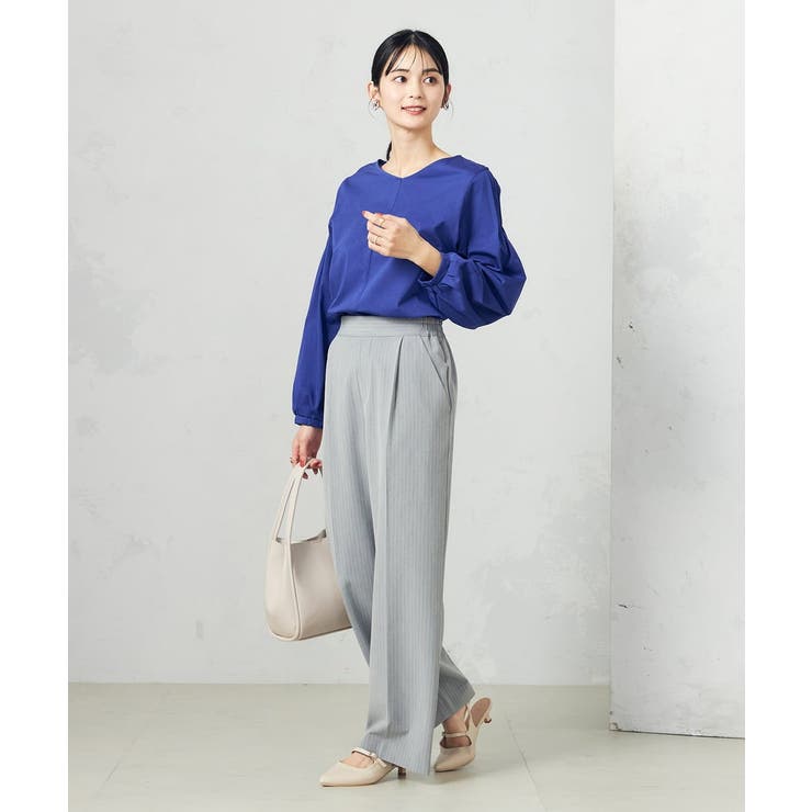 【イージーケア/ストレッチ】美ラクるスッキリ見えワイドパンツ | a.v.v【WOMEN】 | 詳細画像38 