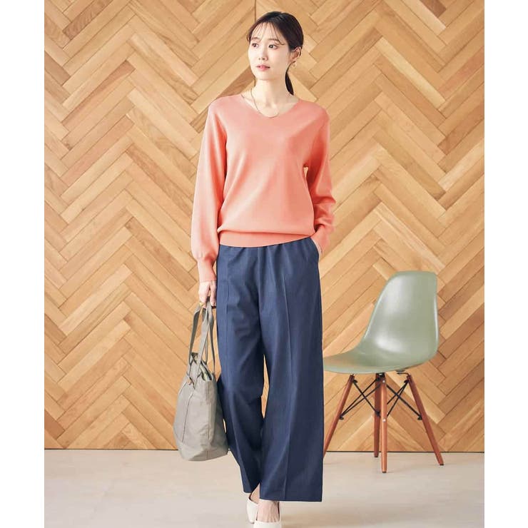 【イージーケア/ストレッチ】美ラクるイージーワイドパンツ | a.v.v【WOMEN】 | 詳細画像6 