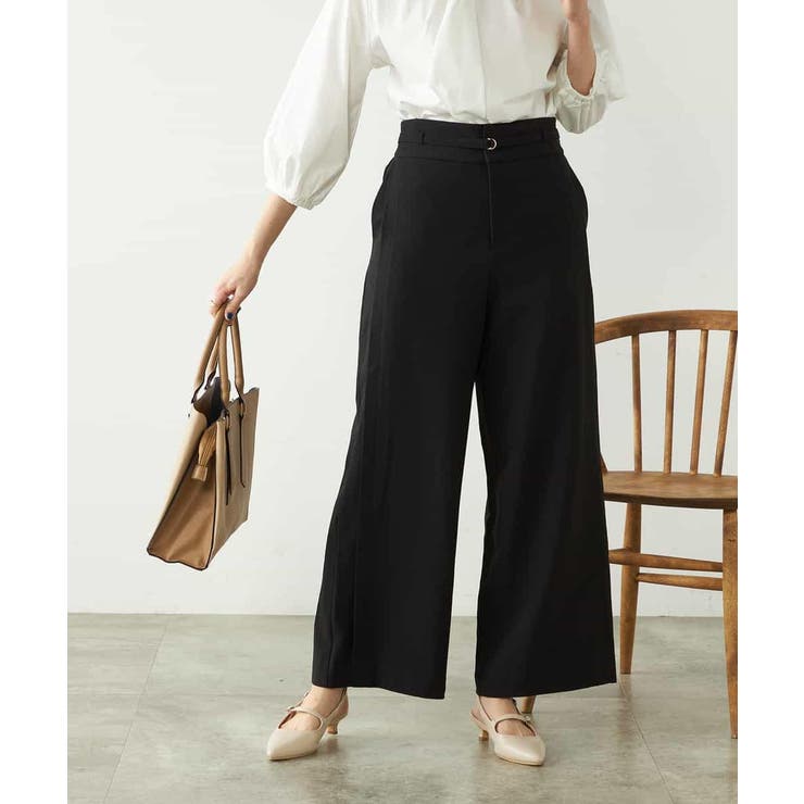 【洗える/ストレッチ】ベルテッドワイドストレートパンツ | a.v.v【WOMEN】 | 詳細画像13 